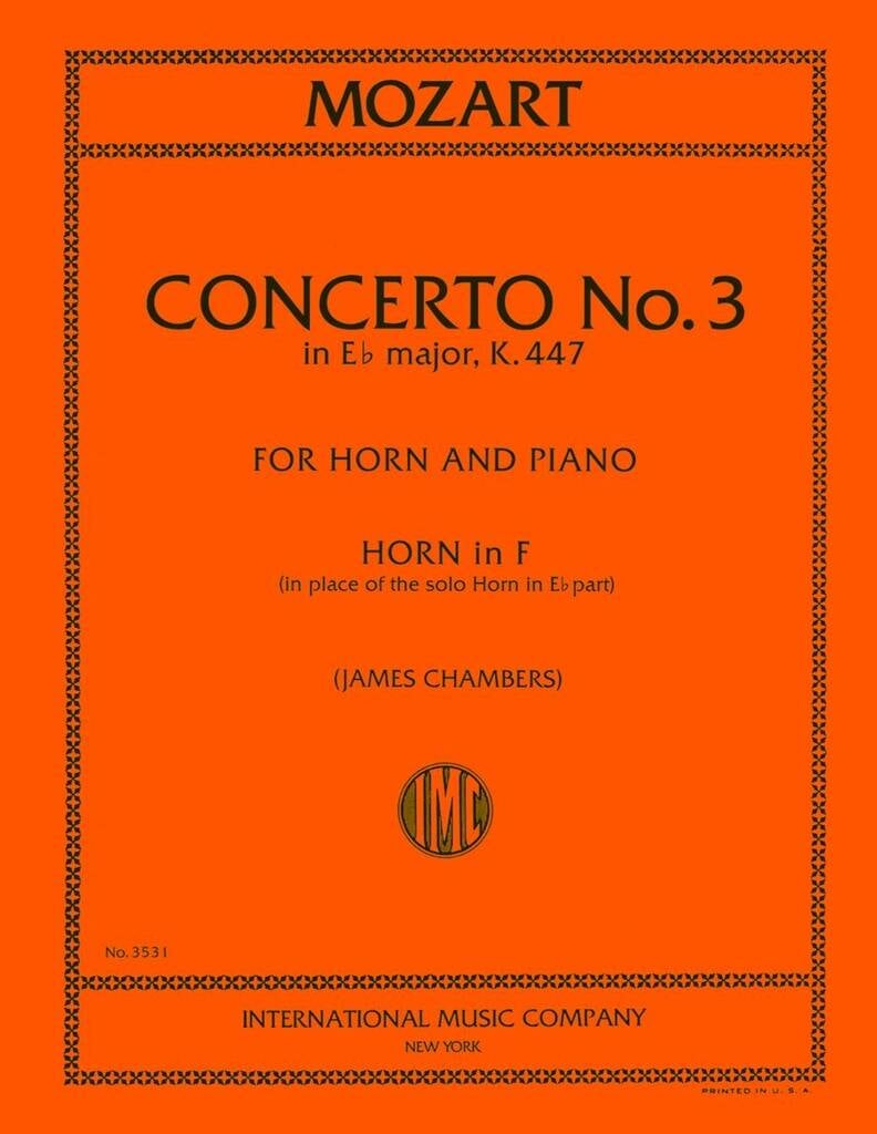 Concerto N. 3 In Eb Major, K. 447 (Chambers)